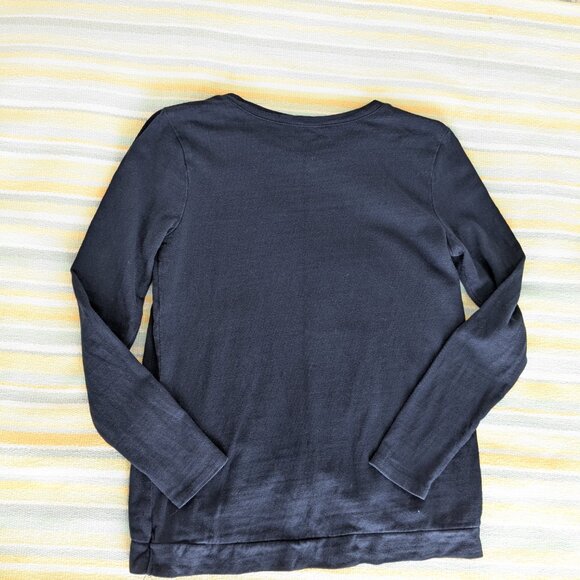 ⭐ Ann Taylor LOFT Outlet Navy Polka Dot Long Sleeve Top XS - Picture 11 of 11